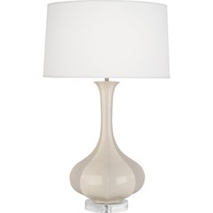 Bone Pike Table Lamp in Bone Glazed Ceramic Color