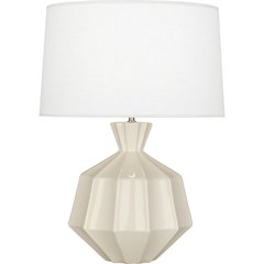 Bone Orion Table Lamp in Bone Glazed Ceramic Color