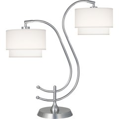 Charlee Table Lamp in Chrome Powder Coat Color