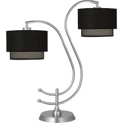 Charlee Table Lamp in Gunmetal Powder Coat Color