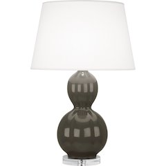 Carter Gray Williamsburg Randolph Table Lamp in Gray Taupe Glazed Ceramic Color