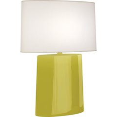 Citron Victor Table Lamp in Citron Glazed Ceramic Color