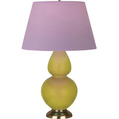 Citron Double Gourd Table Lamp in Citron Glazed Ceramic Color
