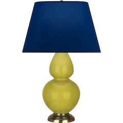 Citron Double Gourd Table Lamp in Citron Glazed Ceramic Color