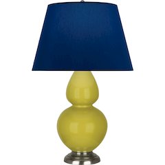 Citron Double Gourd Table Lamp in Citron Glazed Ceramic Color