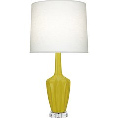 Citron Emma Table Lamp in Citron Glazed Ceramic Color