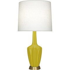 Citron Emma Table Lamp in Citron Glazed Ceramic Color