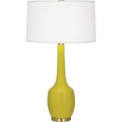 Citron Delilah Table Lamp in Citron Glazed Ceramic Color