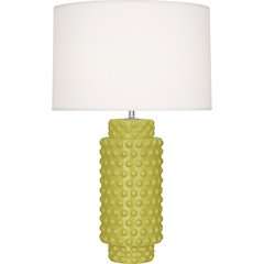 Citron Dolly Table Lamp in Citron Glazed Textured Ceramic Color