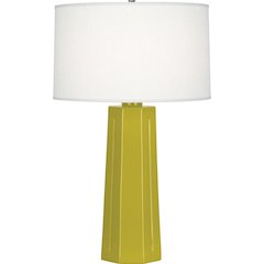 Citron Mason Table Lamp in Citron Glazed Ceramic Color