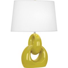 Citron Fusion Table Lamp in Citron Glazed Ceramic Color