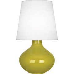 Citron June Table Lamp in Citron Glazed Ceramic Color