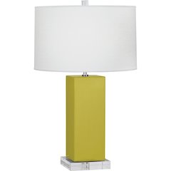 Citron Harvey Table Lamp in Citron Glazed Ceramic Color