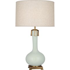 Celadon Athena Table Lamp in Celadon Glazed Ceramic Color