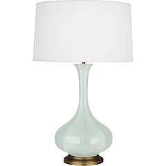 Celadon Pike Table Lamp in Celadon Glazed Ceramic Color
