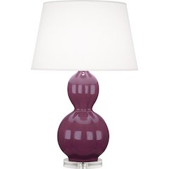 Carter Plum Williamsburg Randolph Table Lamp in Deep Mauve Glazed Ceramic Color