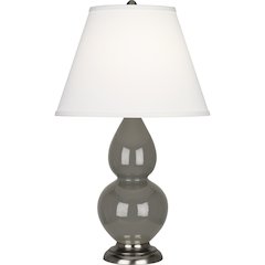 Ash Small Double Gourd Accent Lamp in Ash Glazed Ceramic Color