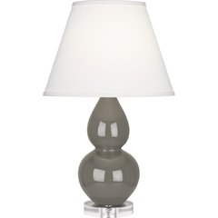 Ash Small Double Gourd Accent Lamp in Ash Glazed Ceramic Color