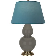 Ash Double Gourd Table Lamp in Ash Glazed Ceramic Color