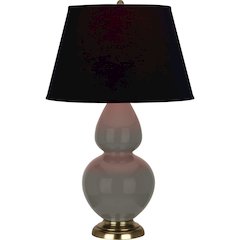 Ash Double Gourd Table Lamp in Ash Glazed Ceramic Color