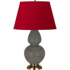 Ash Double Gourd Table Lamp in Ash Glazed Ceramic Color