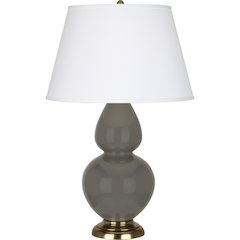 Ash Double Gourd Table Lamp in Ash Glazed Ceramic Color