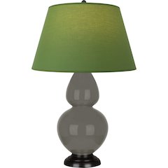 Ash Double Gourd Table Lamp in Ash Glazed Ceramic Color