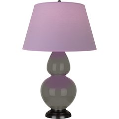 Ash Double Gourd Table Lamp in Ash Glazed Ceramic Color