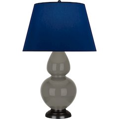 Ash Double Gourd Table Lamp in Ash Glazed Ceramic Color