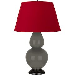 Ash Double Gourd Table Lamp in Ash Glazed Ceramic Color
