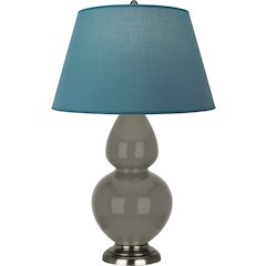 Ash Double Gourd Table Lamp in Ash Glazed Ceramic Color