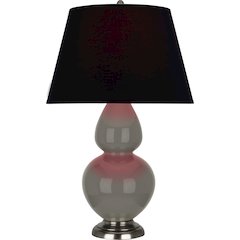 Ash Double Gourd Table Lamp in Ash Glazed Ceramic Color