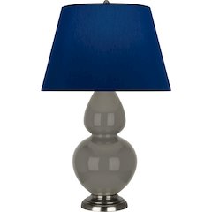 Ash Double Gourd Table Lamp in Ash Glazed Ceramic Color