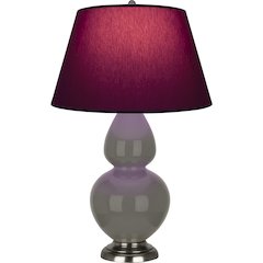 Ash Double Gourd Table Lamp in Ash Glazed Ceramic Color