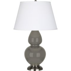 Ash Double Gourd Table Lamp in Ash Glazed Ceramic Color