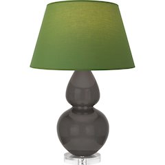 Ash Double Gourd Table Lamp in Ash Glazed Ceramic Color