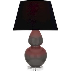 Ash Double Gourd Table Lamp in Ash Glazed Ceramic Color