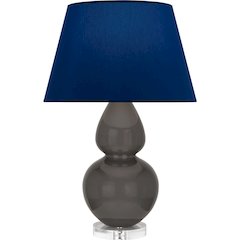 Ash Double Gourd Table Lamp in Ash Glazed Ceramic Color