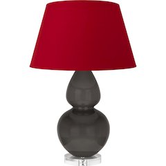Ash Double Gourd Table Lamp in Ash Glazed Ceramic Color