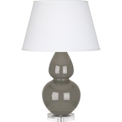 Ash Double Gourd Table Lamp in Ash Glazed Ceramic Color