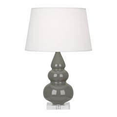 Ash Small Triple Gourd Accent Lamp in Ash Glazed Ceramic Color