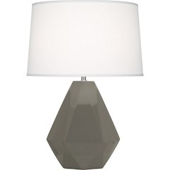 Ash Delta Table Lamp in Ash Glazed Ceramic Color