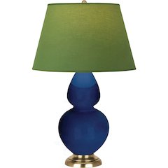 Cobalt Double Gourd Table Lamp in Cobalt Glazed Ceramic Color