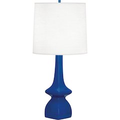 Cobalt Jasmine Table Lamp in Cobalt Glazed Ceramic Color