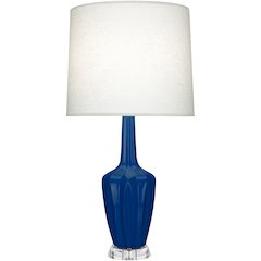 Cobalt Emma Table Lamp in Cobalt Glazed Ceramic Color