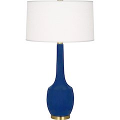 Cobalt Delilah Table Lamp in Cobalt Glazed Ceramic Color