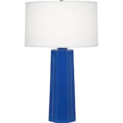 Cobalt Mason Table Lamp in Cobalt Glazed Ceramic Color