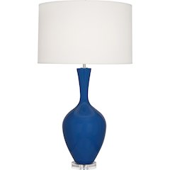 Cobalt Audrey Table Lamp in Cobalt Glazed Ceramic Color