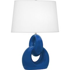 Cobalt Fusion Table Lamp in Cobalt Glazed Ceramic Color