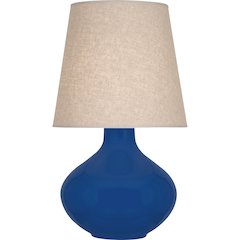 Cobalt June Table Lamp in Cobalt Glazed Ceramic Color